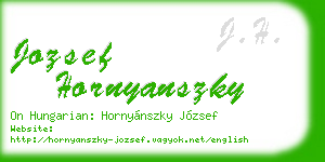 jozsef hornyanszky business card