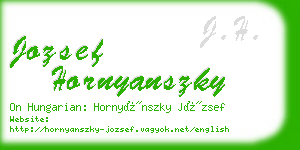jozsef hornyanszky business card